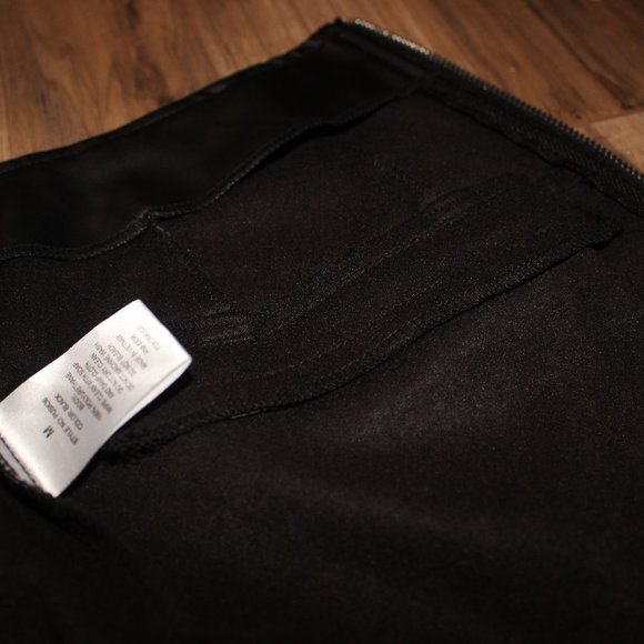 NWT CI SONO Faux Leather Collection Black Zip Up A Line Skirt M - Picture 7 of 8